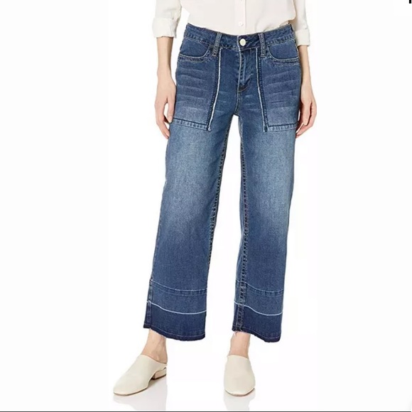 Seven7 Denim - Seven7 Gaucho Jeans Cropped Boho Low-Rise Wide Leg